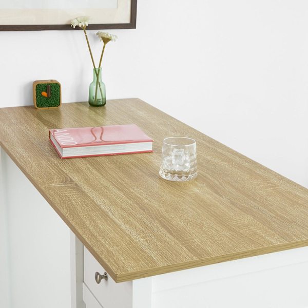SoBuy skrivebord med skuffe computerbord SpisebordFWT64-WN