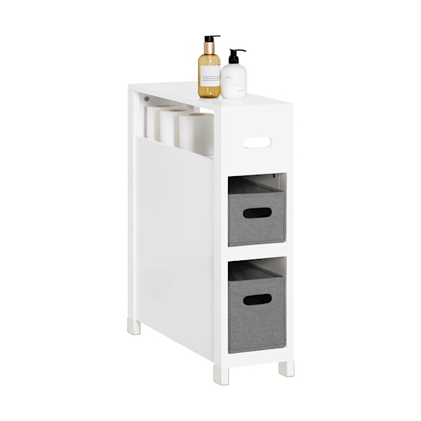 SoBuy kylpyhuone kaappi Hyllykokonaisuus Mukana 2 koreja BZR83-W Toilet paper holder
