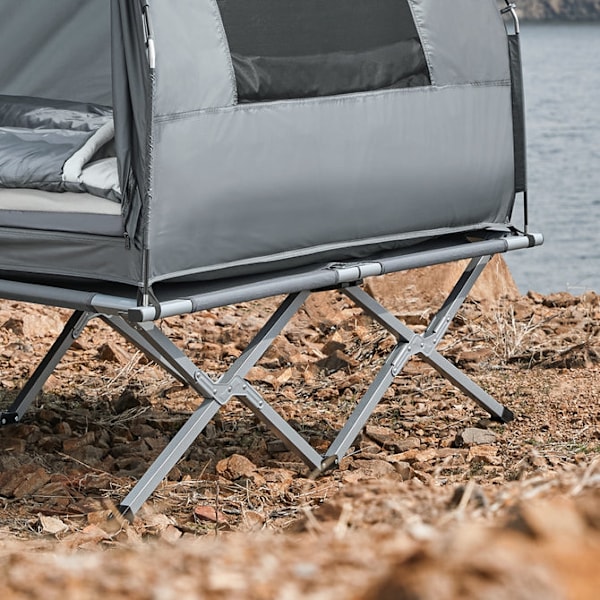 SoBuy 4-i-1 tält för 2 personer OGS32-L-HG grey For 2 Persons