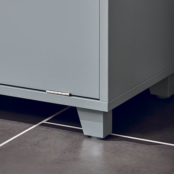 SoBuy Badrumsskåp med tvättkorg Förvaringsmöbel BZR159-DG Gray Base cabinet with laundry basket
