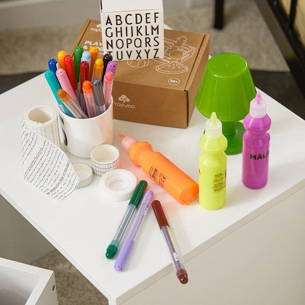 SoBuy Børne Kommoder Opbevaringsstativ LegetøjsopbevaringKMB74-W Toy storage with 1 drawer