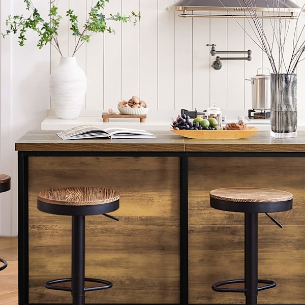 SoBuy Køkkenø Køkkenbord Vitrineskab Barbord KNL01-F