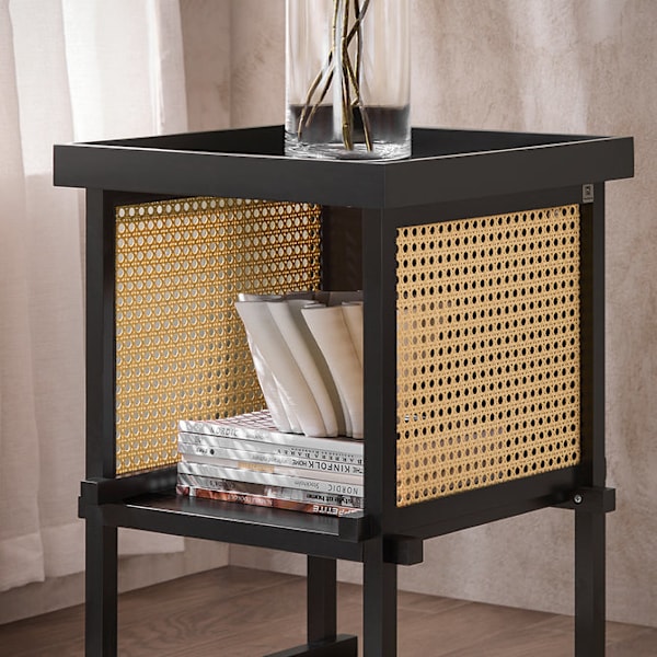 SoBuy Sidobord Soffbord Cafébord Sängbord HFBT03-SCH