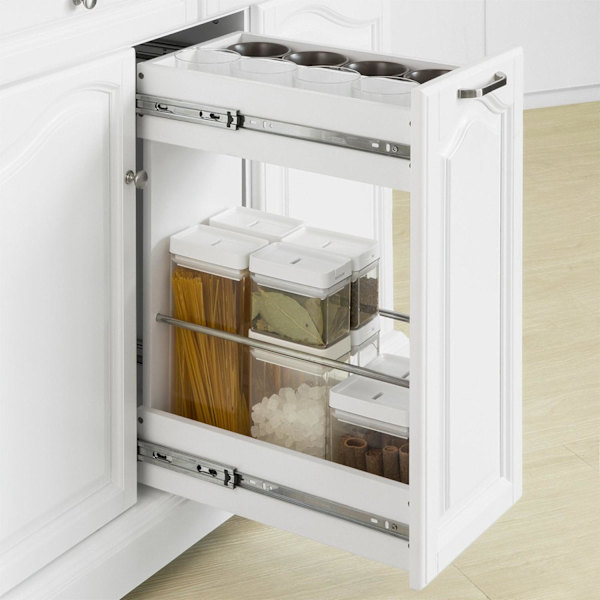 SoBuy Keittiösaareke pyörillä Keittiön kaapit Senkki FKW100-WN With 2 doors and 4 drawers