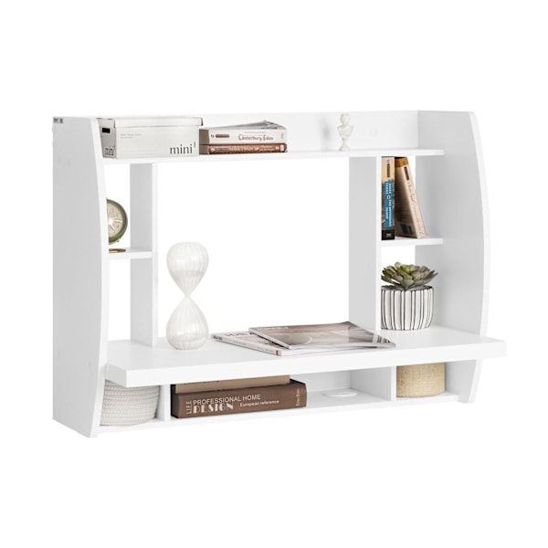 SoBuy,Väggmonterat Skrivbord, Laptopbord, Datorbord,FWT18-W Vit W82 x D39 x H60cm