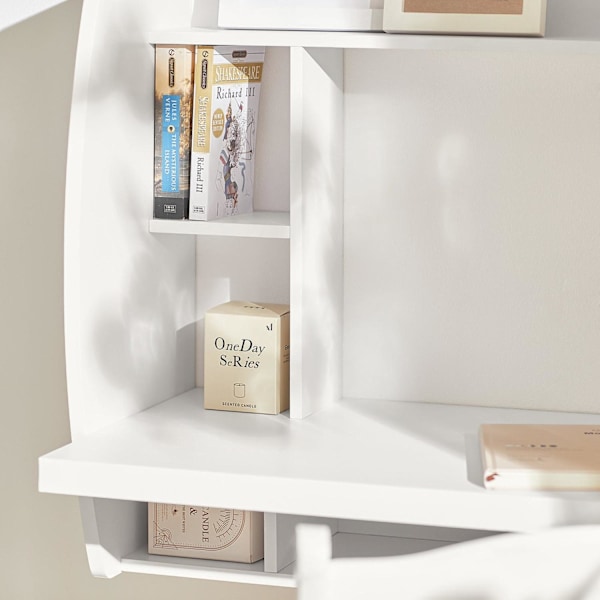 SoBuy Seinään työpöytä Tietokonepöytä Toimistopöytä FWT18-W White W82 x D39 x H60cm