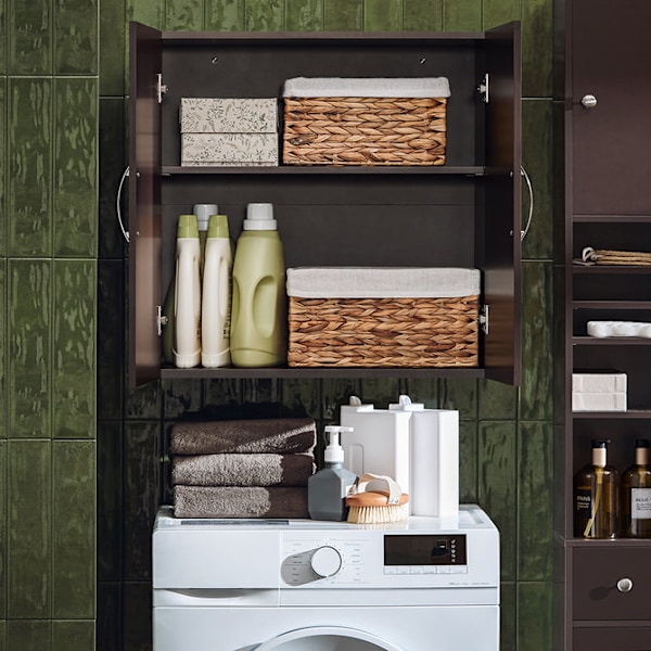 SoBuy Väggskåp med 2 dörrar Överskåp FRG231-BR Brown 60*30*60CM
