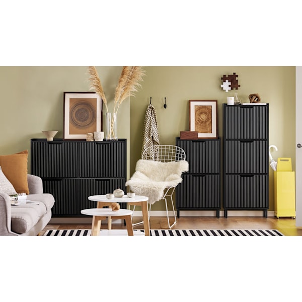 SoBuy Kenkäkaappi kenkäteline sisäänkäyntiin FSR177-H-SCH Black 50*19*130CM