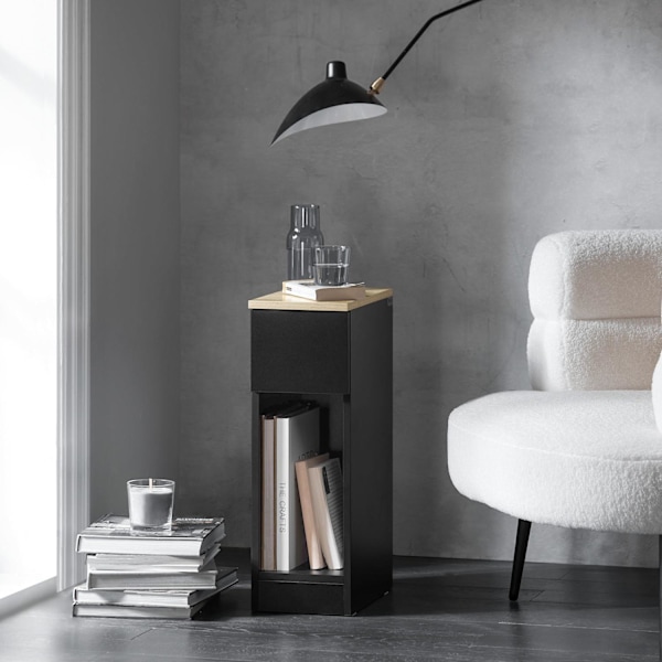 SoBuy Moderne sidebord med opbevaring, sort FBT111-SCH Black 20*35*60cm