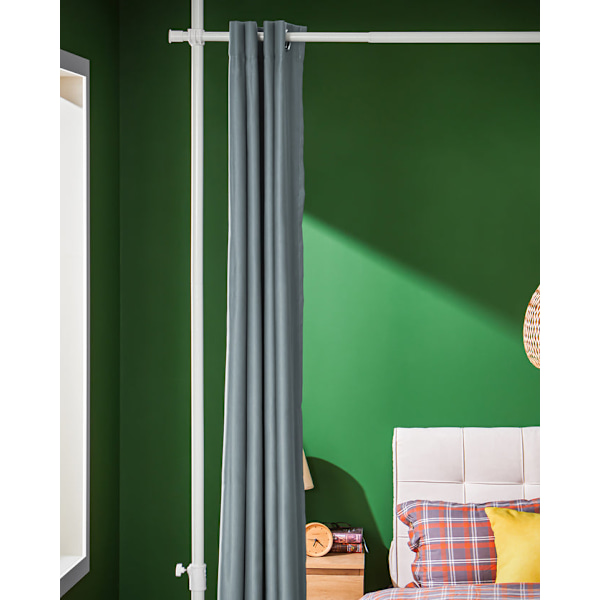 SoBuy Mörkläggningsgardin med justerbar metallstång KLS12-DG Dark grey L(162–266 cm)*H(199–262 cm)