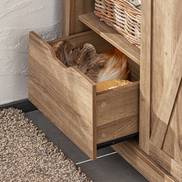 SoBuy Kenkäkaappi Kulmakaappi Lipastot ja vitriinit FSB59-BR Wood Cabinet with 1 door