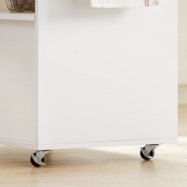 SoBuy Pöytäkaappi pyörillä Tarjoiluvaunu Kärry FKW113-WN White