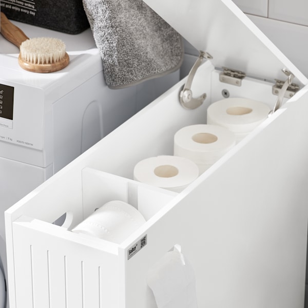 SoBuy WC paperiteline kylpyhuone kaappi HyllykokonaisuusBZR110-W Toilet paper holder