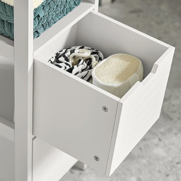 SoBuy Badeværelseskab med skuffer, hvid, FRG127-W White Base cabinet