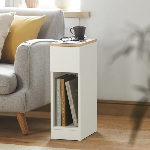 SoBuy Sidobord Förvaringsbord Soffbord Cafébord FBT111-WNx2 White