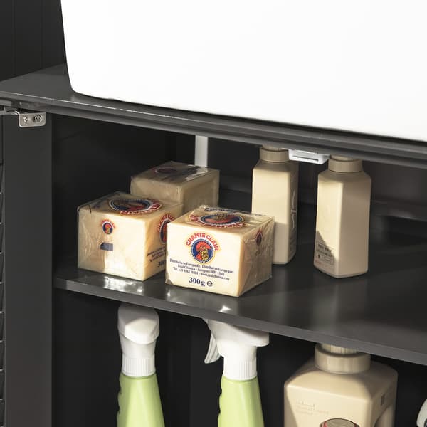 SoBuy Underskab til vask 2 doors Mørkegrå 60x35x58cm, moderne FRG237-DG