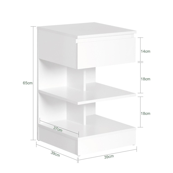 SoBuy Yöpöytä Lipasto Sohvapöytä Sarjapöytä Sivupöytä FBT49-W White