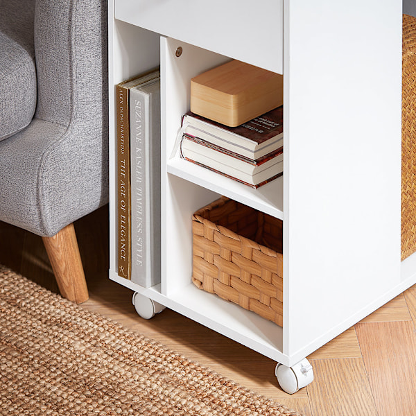 SoBuy Sidebord Sofabord i c-form Cafébord Sengebord FBT148-W