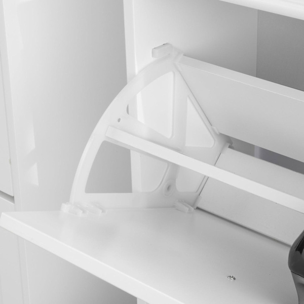 SoBuy Skoskab med 2 pladsbesparende rum Skoreol 2 låger FSR78-W White L54*B24*H83cm