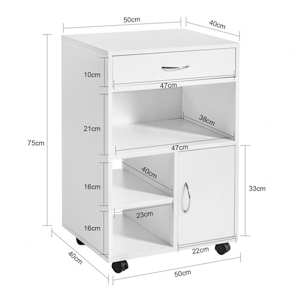 SoBuy Soffbord, Förvaringsbord, Avlastningsbord, FBT106-W