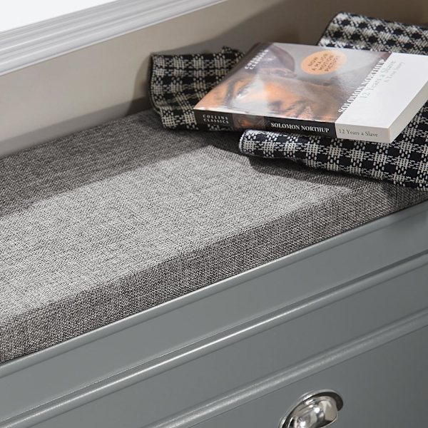 SoBuy Skobänk Skoskåp med dyna Skohylla FSR82-L-HG Gray L75*B24*H52cm