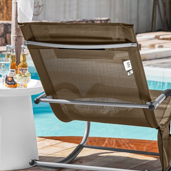 SoBuy Gungstol Loungestol Utemöbler, Testad för 150 kg OGS28-BR Brown 1 Piece