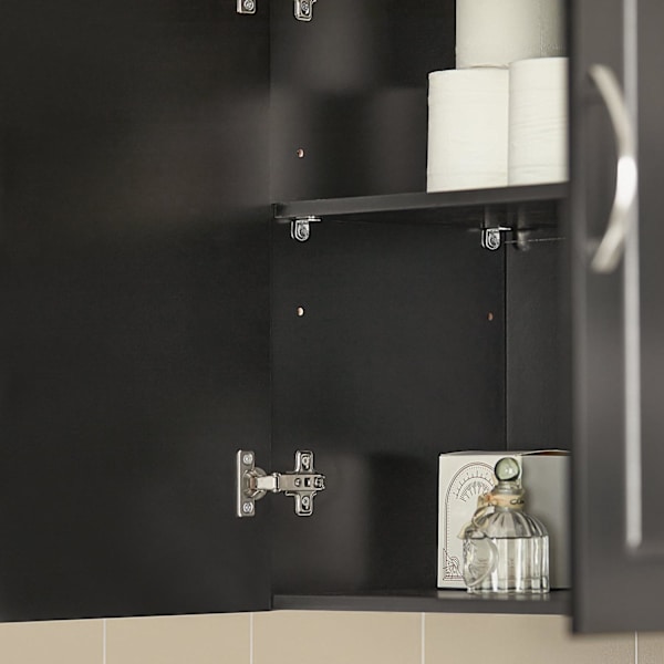 SoBuy Väggskåp med 2 dörrar Överskåp FRG231-SCH Black 60*30*60CM