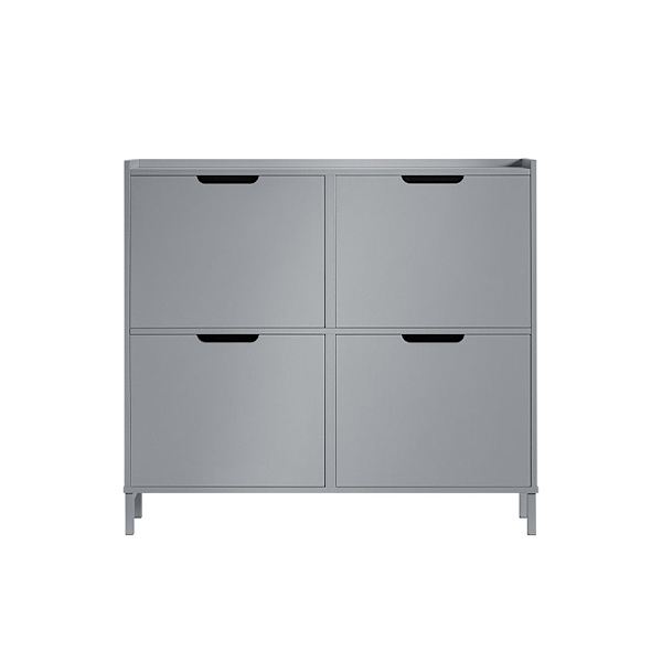 SoBuy Skoskåp med 4 fack Skohylla Skoförvaring FSR100-HG Grey