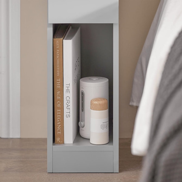 SoBuy Nightstand Side Table Sofa Table with Drawer FBT111-HGx2 Grey