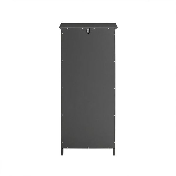 SoBuy Badeværelsesskab med Vasketøjskurv med skuffe BZR73-DG Grey Laundry cabinet