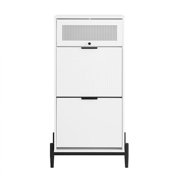 SoBuy Vitriinikaappi Kenkäkaappi Säilytyskaappi FSB95-W 59*40*115cm