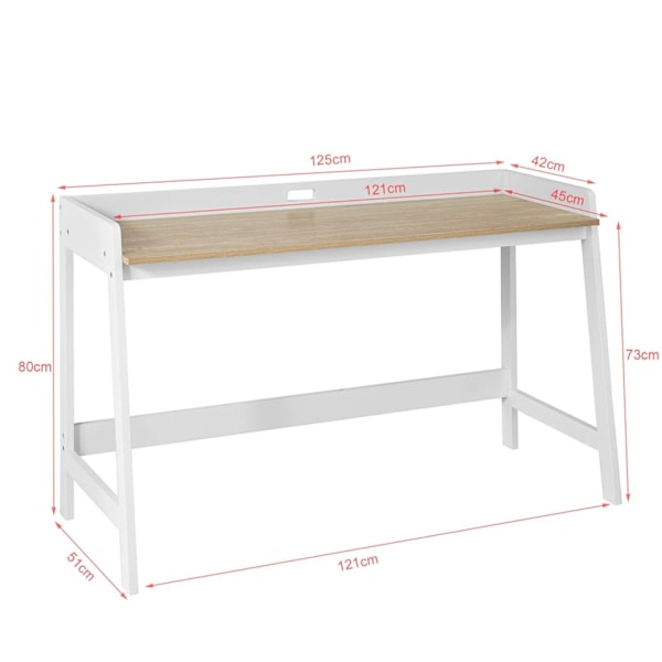SoBuy Skrivebord, Computerbord hvid FWT41-WN version1
