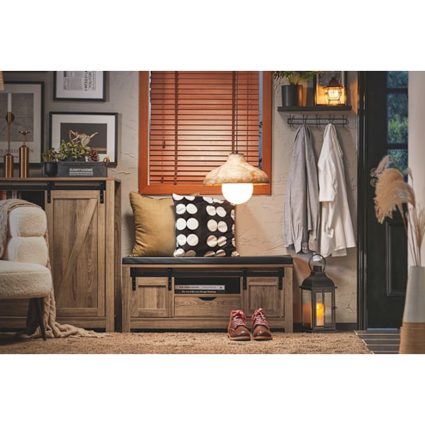 SoBuy Kenkäkaappi Kenkäpenkki liukuovilla FSR118-BR Wood Bench