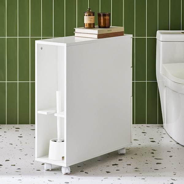 SoBuy WC-paperiteline Pesukonekaappi Kylpyhuoneen hylly BZR183-W Toilet paper holder