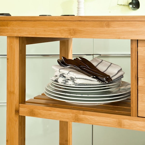 SoBuy köksö på hjul Sideboard Arbetsbord matsal och Kök FKW26-N