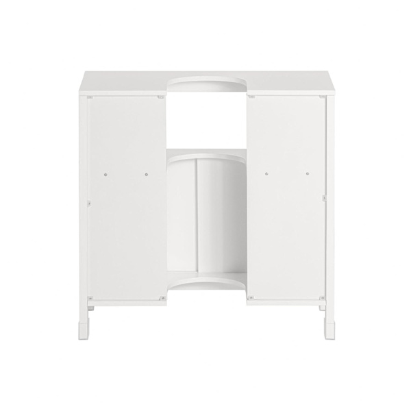 SoBuy Tvättställsunderskåp Badrumsskåp Badrumshylla FRG128-II-W White Sink cabinet(on floor)