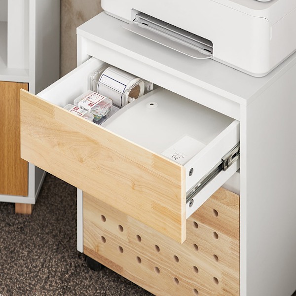 SoBuy Arkivskab Printer Stand Mobilt Arkivskab ASK06-WN
