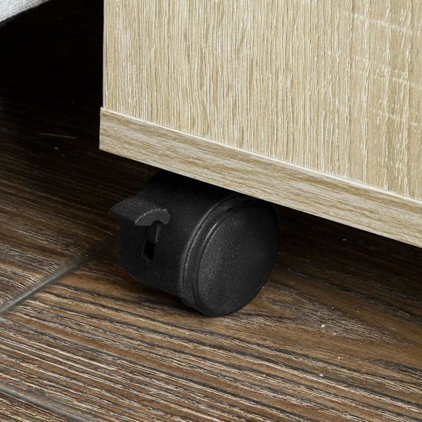 SoBuy Pyörällinen säilytyskaluste Kaappi pyörillä FBT34-N Wood
