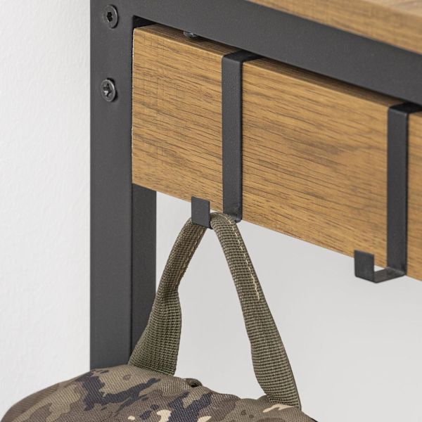 SoBuy Skrivebord med 3 kroge Computerbord med skuffe FWT43-N Wood