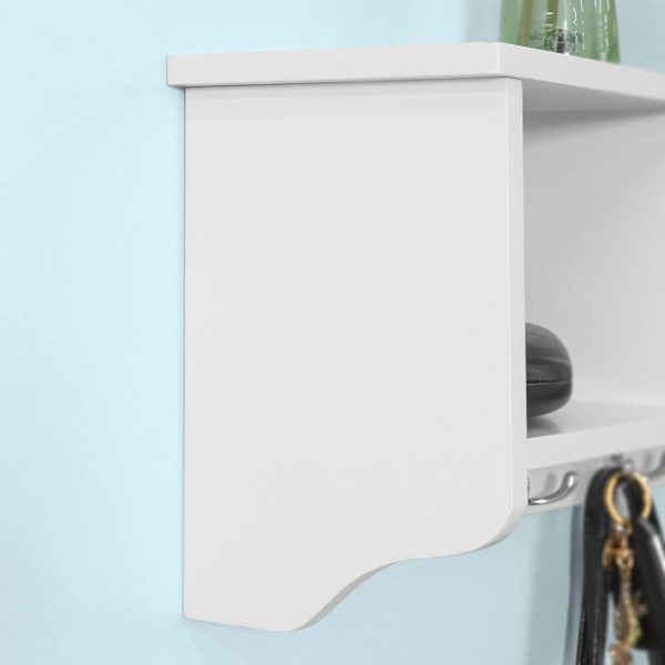 SoBuy Klädhängare vägg Vägghylla FRG48-L-W  Längd 73 cm