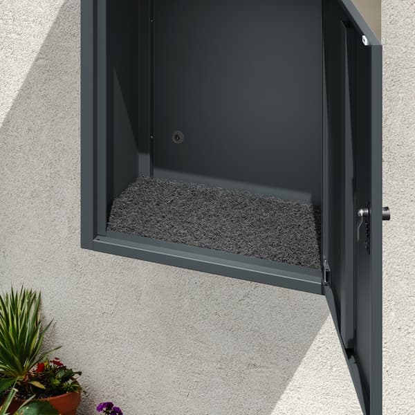 SoBuy utemöbel för paket och post med kodlås Mörkgrå 49.2×28×70 cm OGS65-DG