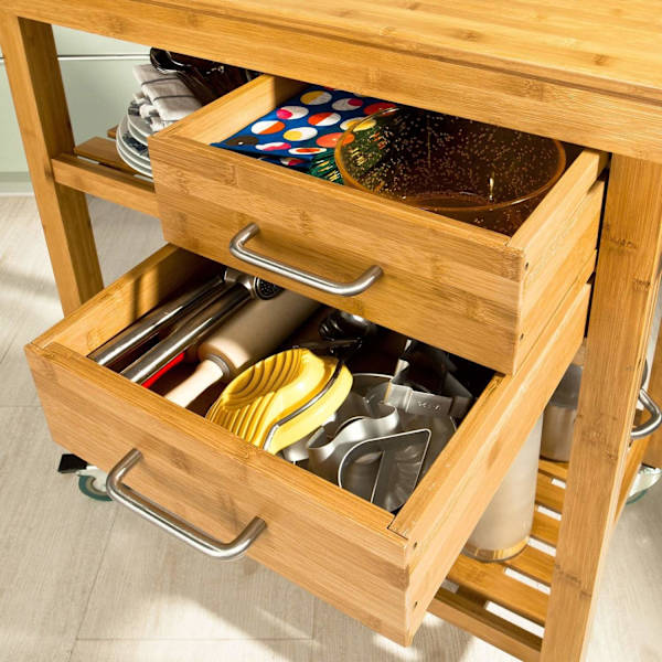 SoBuy köksö på hjul Sideboard Arbetsbord matsal och Kök FKW26-N