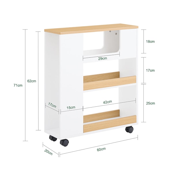 SoBuy WC-paperiteline Kylpyhuoneen hylly Kaappi BZR190-WN