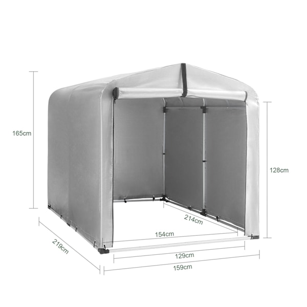 SoBuy Pyöräteline Teltta Autotalli 2-3 polkupyörää KLS11-L 159 x 219 x 165 cm
