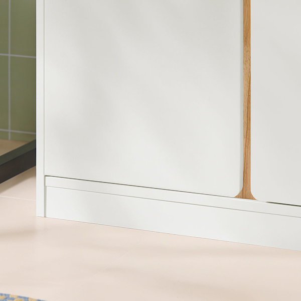 SoBuy Underskab til håndvask Badeværelsesskab med 2låger BZR78-W White Sink cabinet(on wall)