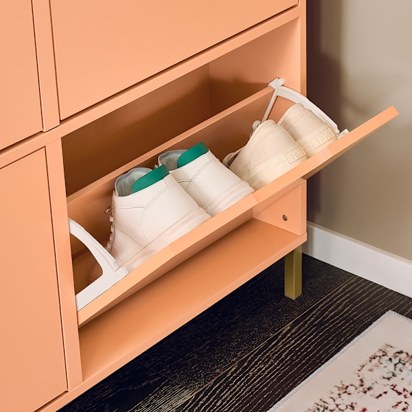 SoBuy Skoskab Skohylde Entré Skoskab med 4 rum FSR100-RS Orange