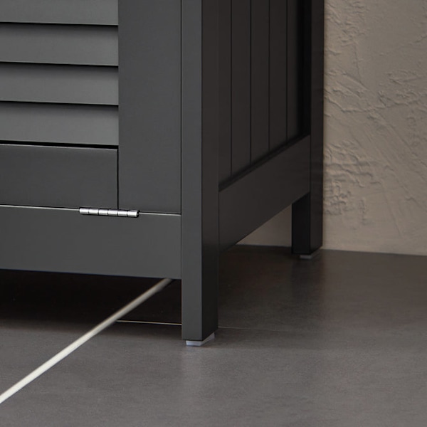 SoBuy Pyykkikaappi Kylpyhuone kaappi Korkea kaappi BZR124-DG Grey High cabinet