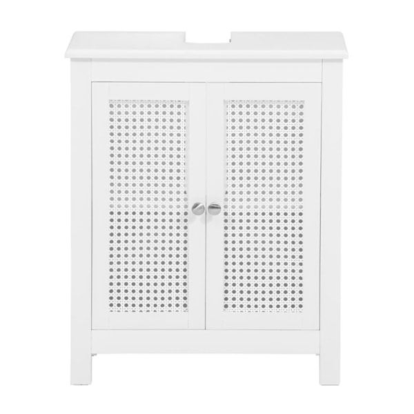 SoBuy Allaskaappi 2 ovea Allaskaluste Kylpyhuone kaappi BZR35-W Sink cabinet(on wall)
