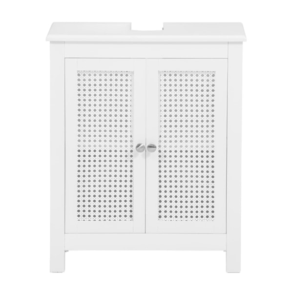 SoBuy Allaskaappi 2 ovea Allaskaluste Kylpyhuone kaappi BZR35-W Sink cabinet(on wall)