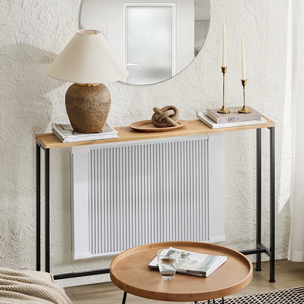 SoBuy Sidebord Smal aflastningsbord Sofaborde FSB19-L-E Light brown L120*B20*H81cm